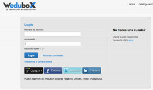 WeduboX - Login usando facebook, twitter, linkedin o google plus WeduboX - Login usando facebook, twitter, linkedin o google plus